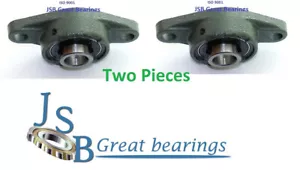 (Qty.2) UCFL208-24 double seals oval flange bearings 1-1/2 bore UCFL208 24 - Picture 1 of 4