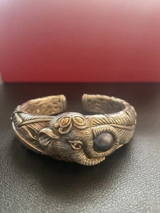 Jai John Hardy Elephant Hinged Cuff Bracelet. - Picture 1 of 7