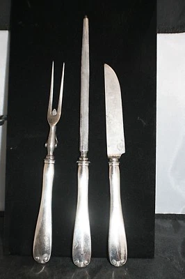 Vintage 1911 Tiffany & Co. flamenco 3 piezas Juego de tallas de plata de ley 393,4 gr Foto 1 de 4