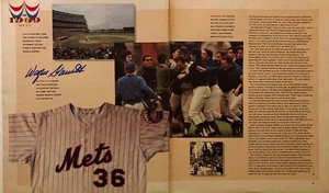 WAYNE GARRETT AUTOGRAFIADO 1991 Página de la revista Kellogg's Nueva York METS con certificado de autenticidad - Imagen 1 de 5