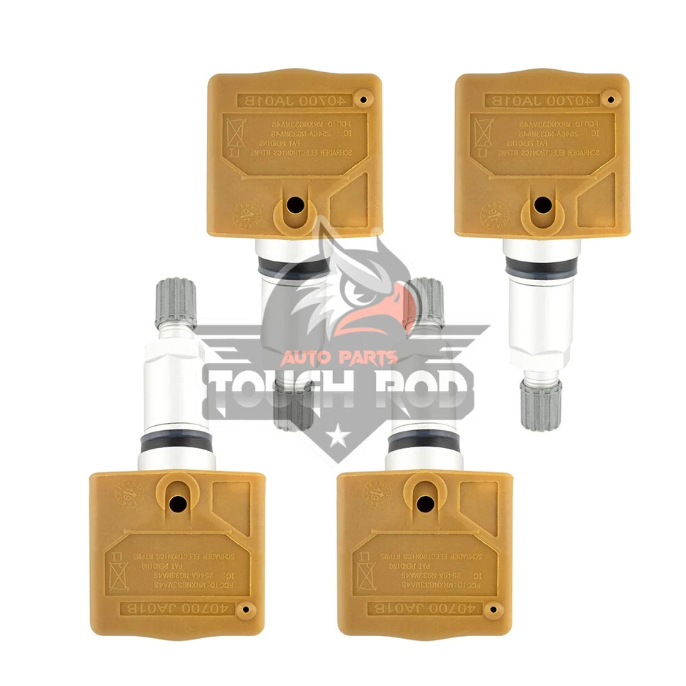 4PÇS SENSOR DE PRESSÃO DOS PNEUS TPMS compatível com 2007-2012 Nissan Titan 40700-JA01B - Imagem 1 de 4