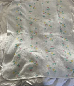 Baby Morgan Balloon Vintage Blanket 31 x 27 White Waffle Knit Crib - Picture 1 of 3