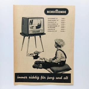 1956 Nordmende Diplomat Präsident Favorit Souverän Werbung Werbeanzeige Reklame - Picture 1 of 1