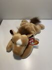 Vintage Ty Beanie Baby Derby the Horse Plush Tan Brown Fuzzy Mane 1995 WITH TAG