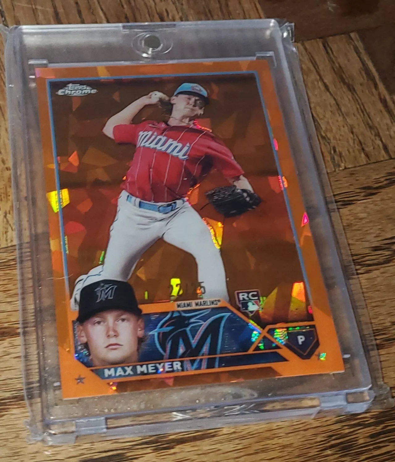 Max Meyer 2023 Topps Chrome Orange Sapphire Refractor SERIAL #d 22/25