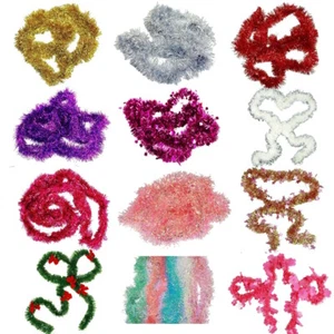 HAAC Girlande Tanne Lametten Länge 2m oder 2,7 m gold silber rot grün Weihnacht - Bild 1 von 48