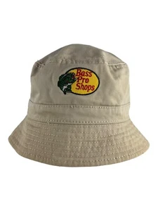 Bass Pro Shop Fishing Hat 21in Circumference Beige 100% Cotton - Picture 1 of 9