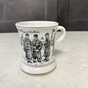 J and P Coats Spool Cotton Shaving Mustache Mug - Picture 1 of 6