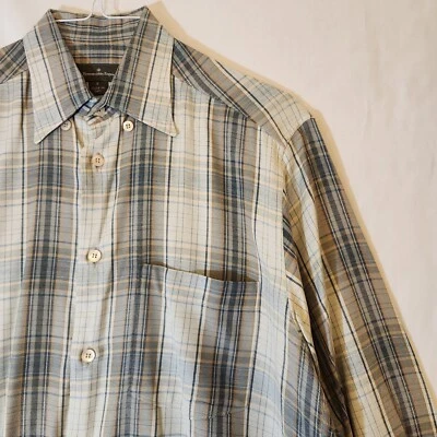 ZEGNA mens dress shirt 18/30 Small Made In Italy Multi Color  - Image 1 of 4