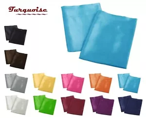 High Quality 2 Pieces of Colorful Shiny Satin Pillowcases, Multi Size/Color - Picture 1 of 17
