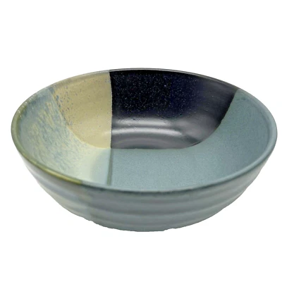 Cuenco para servir verduras Sango Intrigue 9 pulgadas negro gris bronceado acanalado redondo 5038 Foto 1 de 4