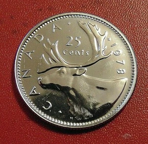 1978 CANADA quarter dollar twenty five 25 cents cent piece coin PL Proof Like - Picture 1 of 2