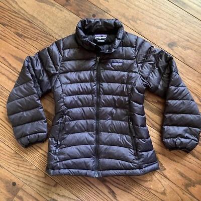 Abrigo Chaqueta de Plumón Patagonia Negro Cremallera Completa Abrigo Abombado Niños Talla M 10 Negro Foto 1 de 4