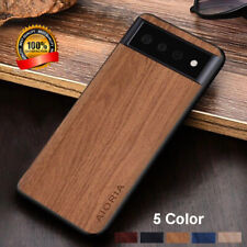 For Google Pixel 8 7 6 Pro Fold 6A 5a Shockproof Wood Grain Leather Case Cover