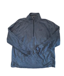 Pullover vintage Champion 1/4 cuarto cremallera polar gris para hombre talla grande - Imagen 1 de 6