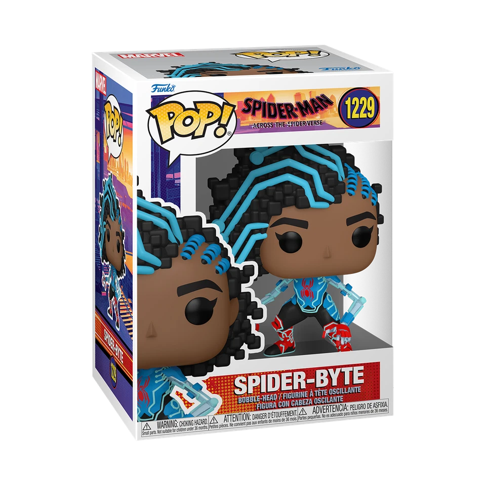 Figura Vinilo Spider-Man Across the Spiderverse Spider-Byte Pop Marvel #1229 Foto 1 de 1