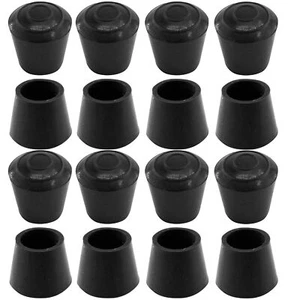 16 Pcs 5/8" Flexible Round Chair Leg Caps Furniture Foot Covers Floor Protectors - Picture 1 of 6