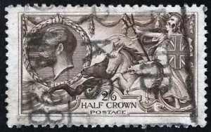 Great Britain Sc 179 Olive Brn 2sh6p Blk Boxed Cancel 22.75mm Ht No Dot - Picture 1 of 1