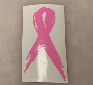 Breast Cancer Awareness Ribbon Sticker | Pink Car Window Vinyl SUV Decal 5x3 - Bild 1 von 4
