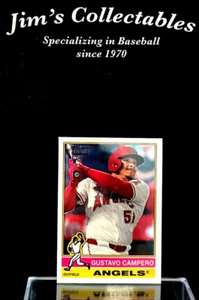 2025 Topps Heritage Chrome Refractor # 339 Gustavo Campero Rookie  - Angels - Picture 1 of 2