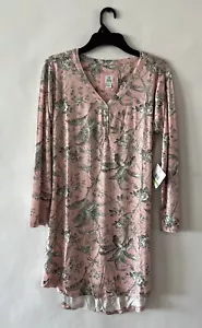 Echo Nachtwäsche Damen Langarm Nachthemd Größe Large Rosa Tropical - Bild 1 von 7