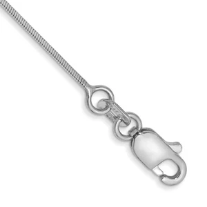 Collar de pulsera serpiente octogonal de oro blanco 14K de 7 pulgadas,6 mm - Imagen 1 de 3
