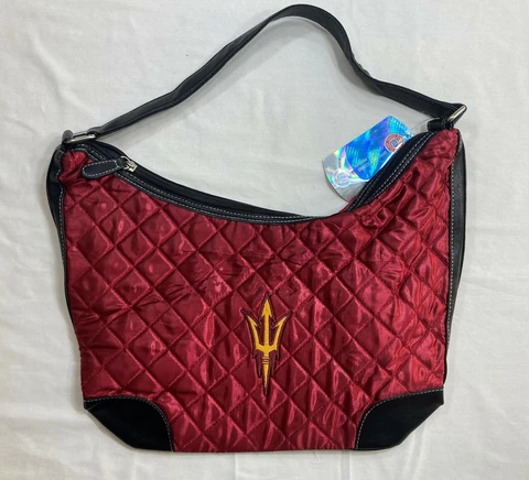 New Arizona State Sun Devils Fandom U Women's Quilted Hobo Purse Handbag Cover