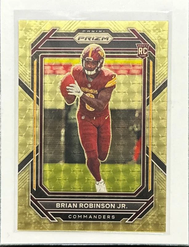 2022 Panini Prizm Brian Robinson Jr. #321 Gold Vinyl Rookie RC #4/5 Commanders