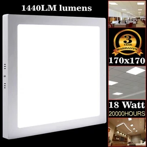 LED Surface Mounted Ceiling Down Panel Light 18W Cold White Kitchen Bathroom UK - Picture 1 of 4