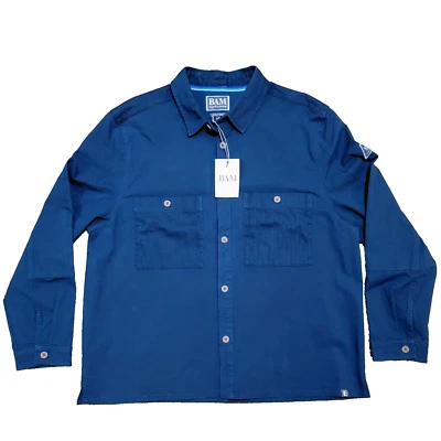 Camisa BAM Bamboo Clothing Summit manga larga abotonada (verde azulado océano) XXL para hombre Foto 1 de 4