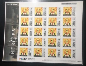 RARE-"Heroes" / NBC TV / 41c Sheet of 20 - PhotoStamps / Stamps.com (SEALED/NEW) - Picture 1 of 5