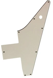 Parti di chitarra pickguard bianco 3 strati per chitarra ristampa Gibson Explorer 76 - Foto 1 di 6