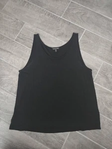 Women's Eileen Fisher Tank Top Silk Sleeveless Black Size Large XL - Picture 1 of 6