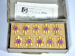 KT930A Si N-P-N TRANSISTOR NPN HF POWER 75 Watt 450 MHz NOS USSR GOLD QTY-1 - Picture 1 of 6