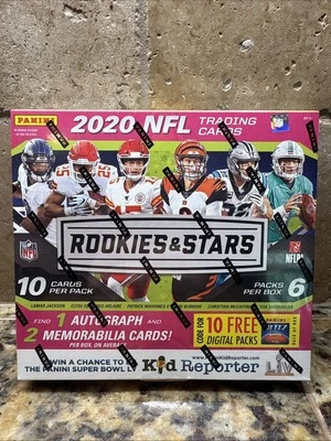 2020 Panini Rookies & Stars NFL Longevity Mega Box Autograph Burrow Mahomes Love - Image 1 of 4