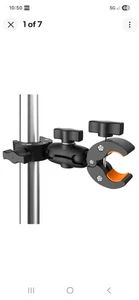 Super Double Clamp Mount with 360° Magic Arm for Umbrella, Pole, Bike, Stroller - Picture 1 of 5