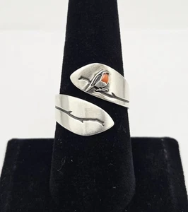Anello Vladimira Suta Artigianale Argento Sterling Smaltato Robin Bypass Misura 8 - 4,0g - Foto 1 di 5