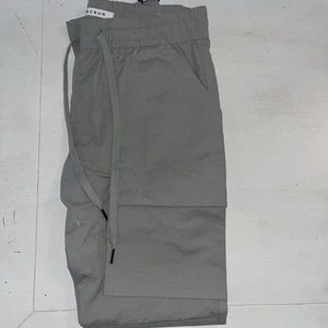 PacSun Cargo Pants Mens S Green Slim Stretch Utility Pockets Drawstring Outdoor - Picture 1 of 5