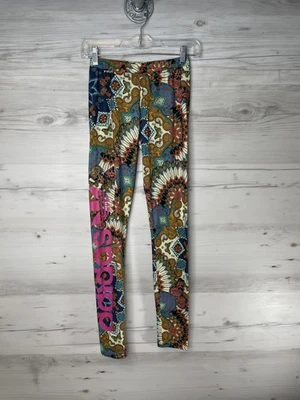 Adidas Leggings Mujer XS Paisley Mariposa Trifolio BR5146 Yoga Pantalones Boho Foto 1 de 4
