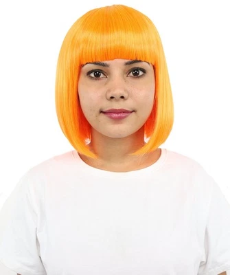 Women Medium Bob Wig with Bangs Layered Synthetic Hairstyle - Multicolor Options - Image 1 of 4