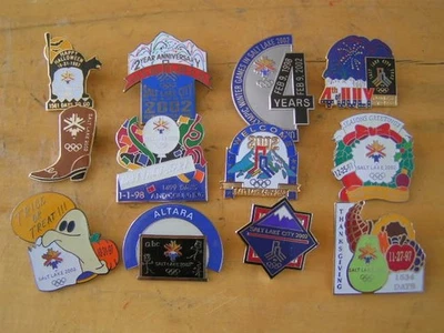 12 Salt Lake City 2002 winter Olympic Pins Different & Holidays - Image 1 of 4