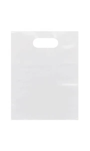Large Clear Frosted Plastic Merchandise Bags - 15” x 18” x 4” - Case of 250 - Picture 1 of 1