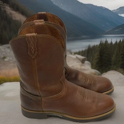 Botas de Trabajo Georgia Boot Pull-On Para Hombre Talla 13 Cuero Marrón Confort Core Foto 1 de 4