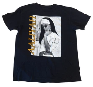 Camiseta Aaliyah Estilo Vintage Gráfica Negra Para Hombre Talla Grande Hip Hop Rap Tee - Imagen 1 de 3
