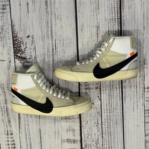 Nike Blazer Mid Off-White The Ten weiß schwarz Herren 7,5 W 9 AA3832-100 OG Reißverschluss zum Binden - Bild 1 von 13