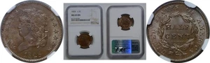 1828 13 Stars 1/2C Half Cent NGC MS-65 BN - Picture 1 of 3