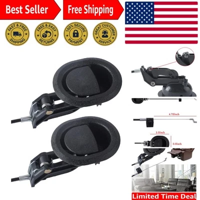 Durable 2 Pcs Adjustable Recliner Pull Handle Set - Compatible with Major Brands - Image 1 of 4