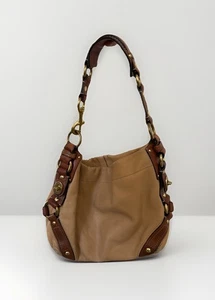 Coach Y2K Vintage Carly große hellbraune lässige Hobo Bag Leder Schultertasche Handtasche - Bild 1 von 18
