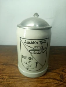 Bundeswehr AusbKp 15/4 Ebern Bierkrug "Krug" mit Zinndeckel - Bild 1 von 7