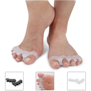 2 x Silikon Zehenspreizer alle Zehen Hallux Valgus Hammerzeh Zehentrenner - Picture 1 of 14